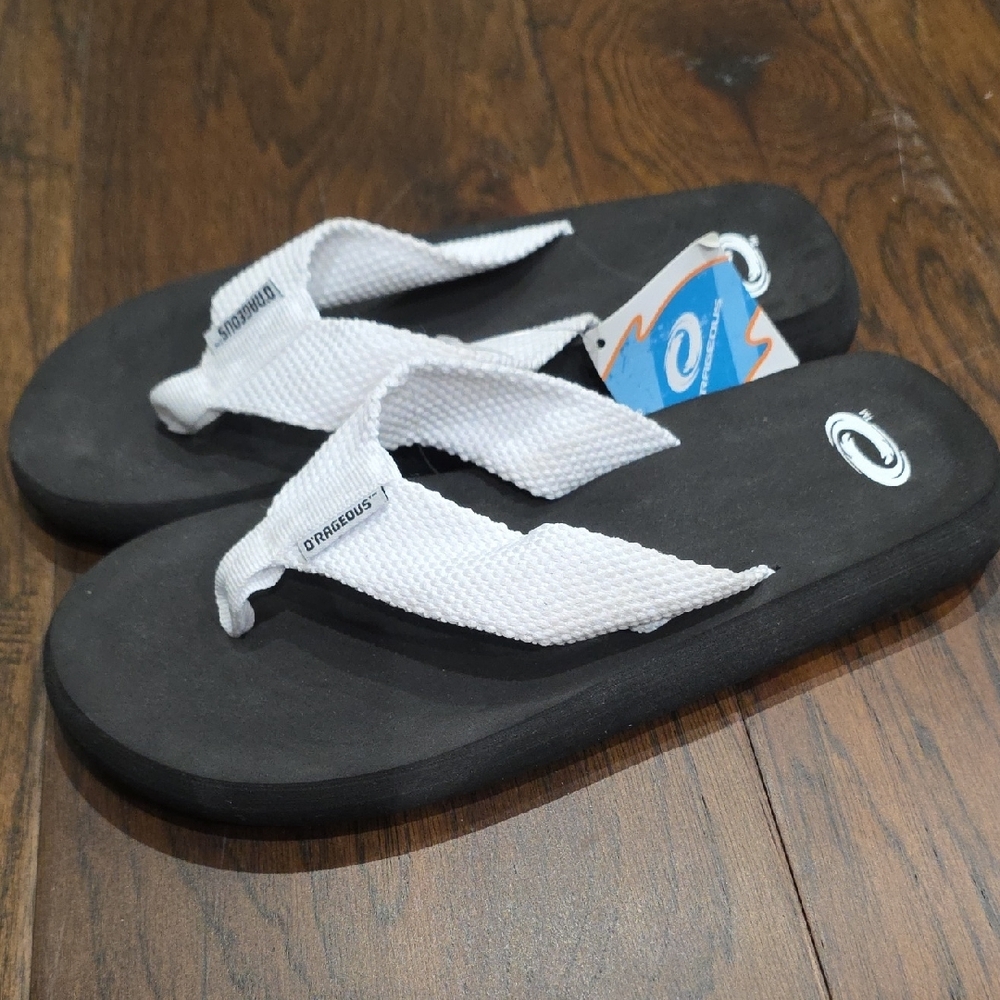 O'Rageous Women's Black and White Sandals - Picture 2 of 4